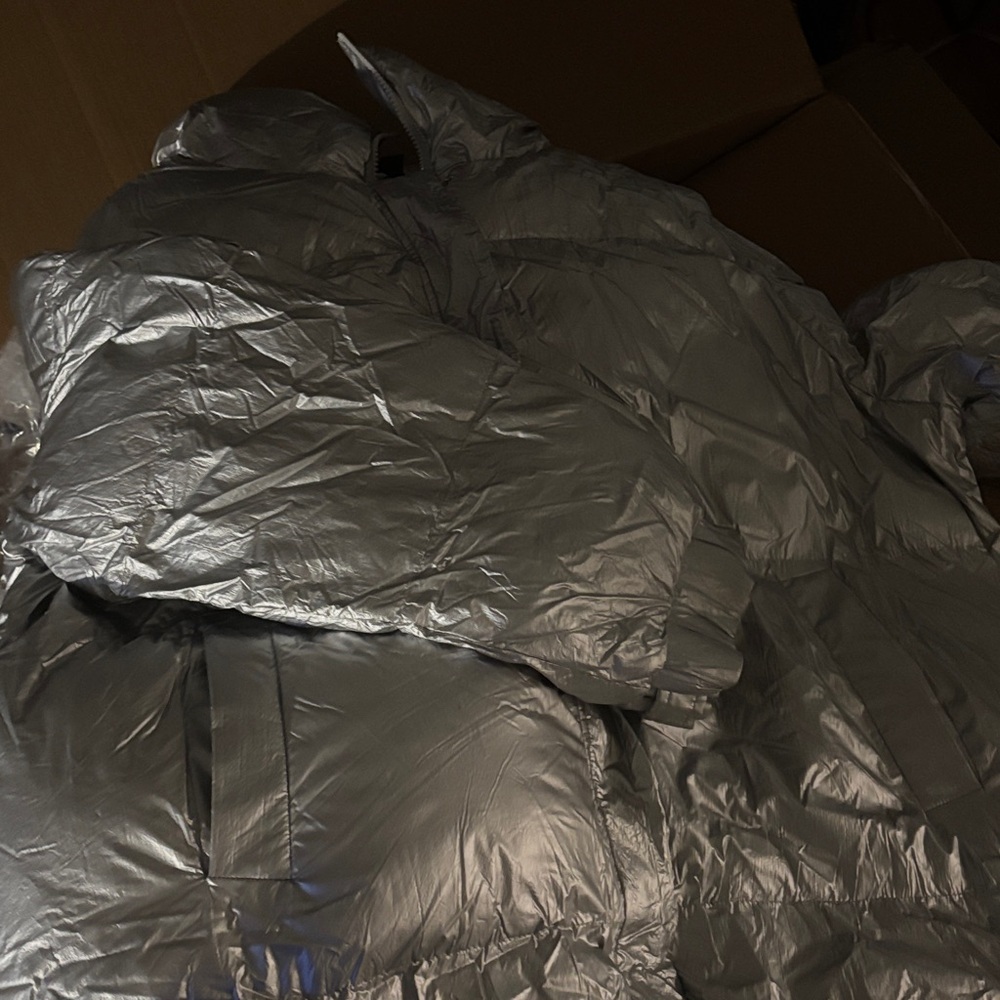 Prettylittlething Silver Puffer Jacket - image 2